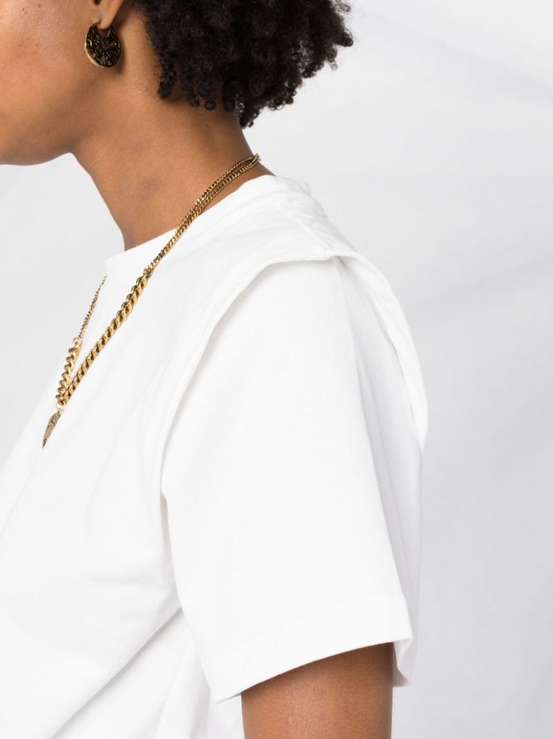 White Zelikia Knotted Cotton T-shirt