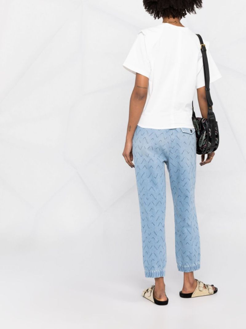 White Zelikia Knotted Cotton T-shirt