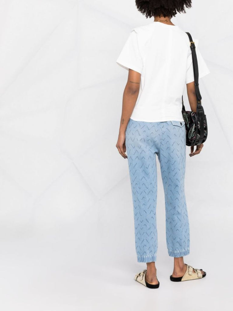 White Zelikia Knotted Cotton T-shirt