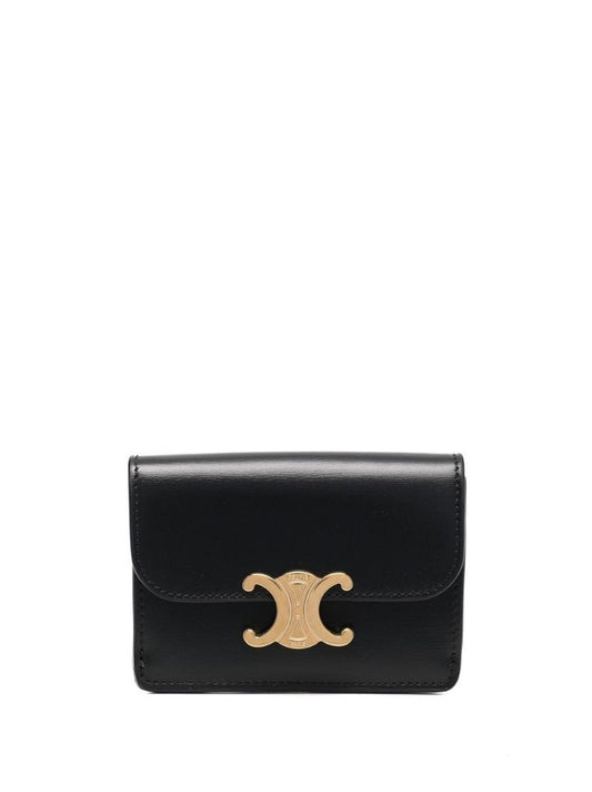 Black Small Triomphe Leather Purse