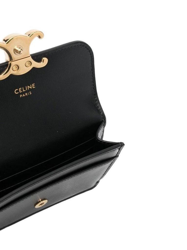 Black Small Triomphe Leather Purse
