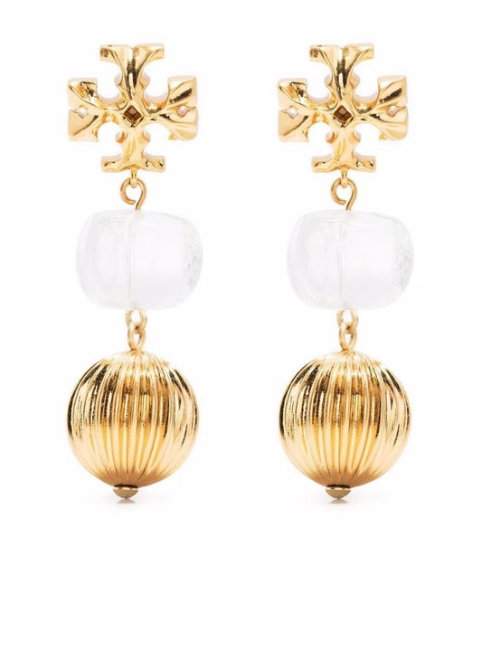Gold-plated Roxanne Small Double Drop Earrings