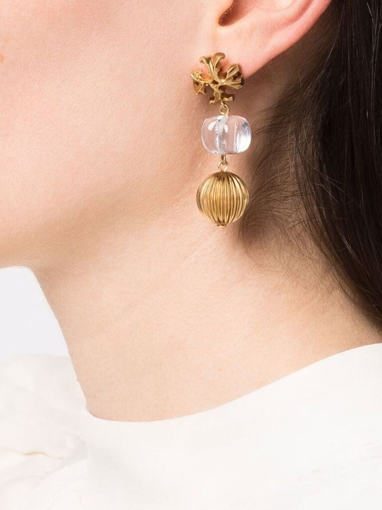 Gold-plated Roxanne Small Double Drop Earrings