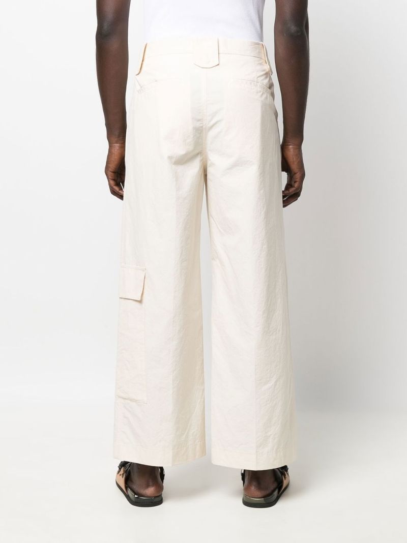 Neutral Milas Wide-leg Cargo Trousers