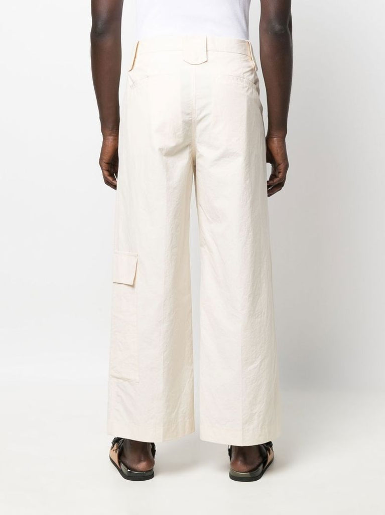 Neutral Milas Wide-leg Cargo Trousers