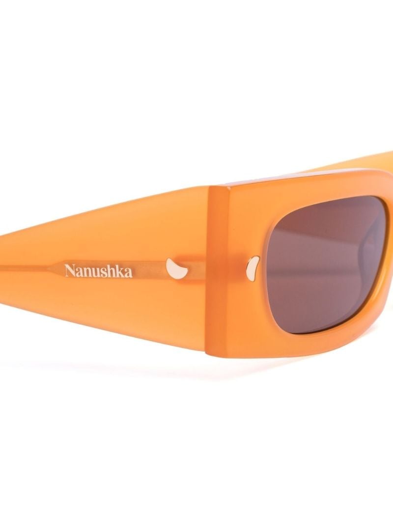 Orange Fenna Rectangle Sunglasses
