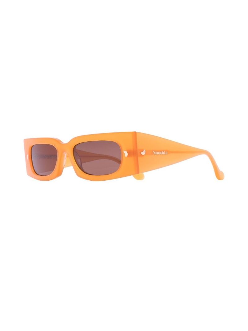 Orange Fenna Rectangle Sunglasses