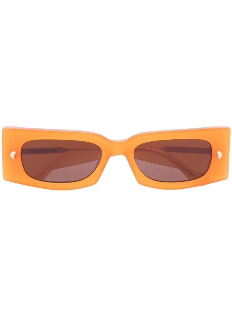 Orange Fenna Rectangle Sunglasses