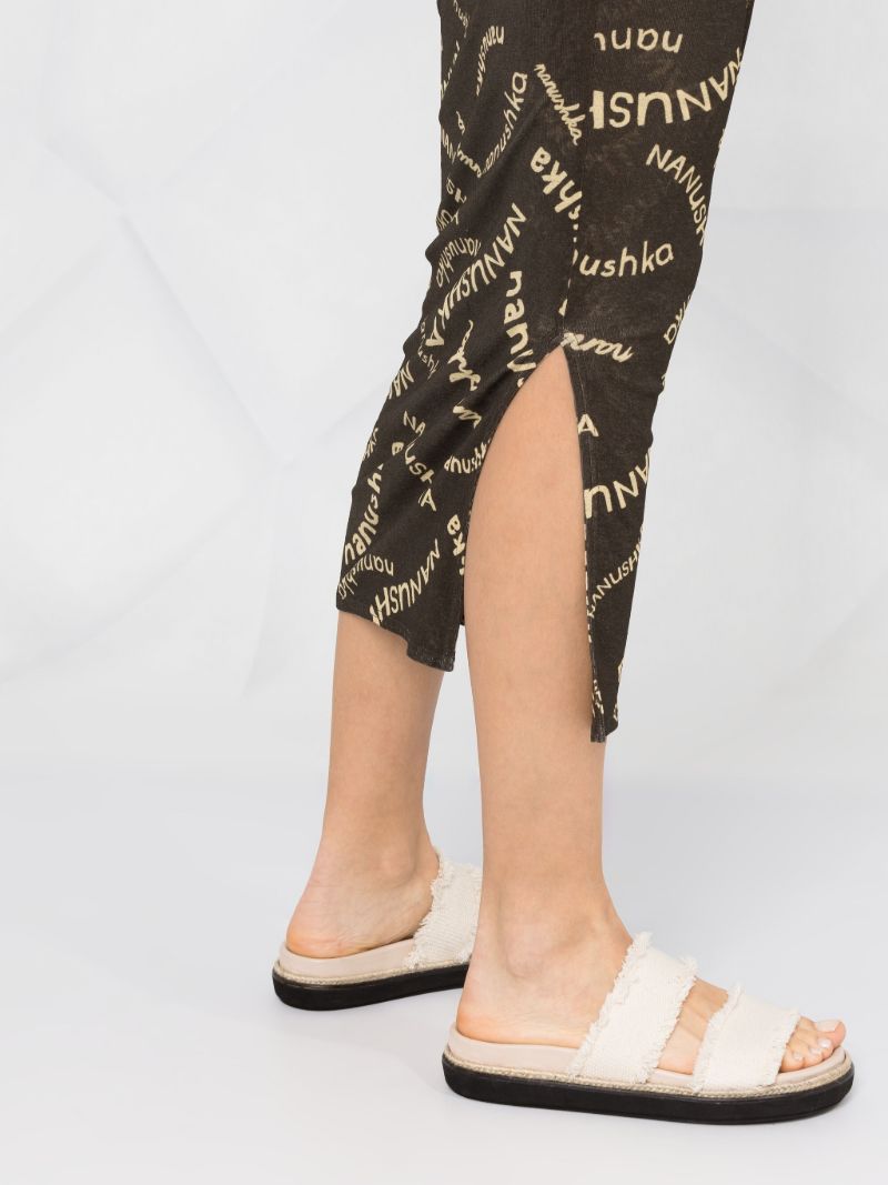 Brown Taina Logo Midi Skirt