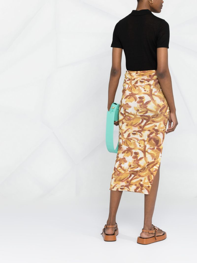 White Taina Wrap Midi Skirt