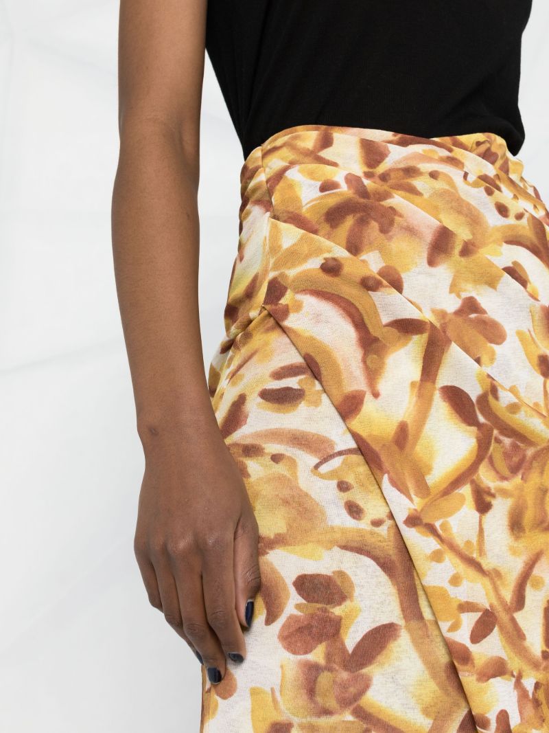 White Taina Wrap Midi Skirt