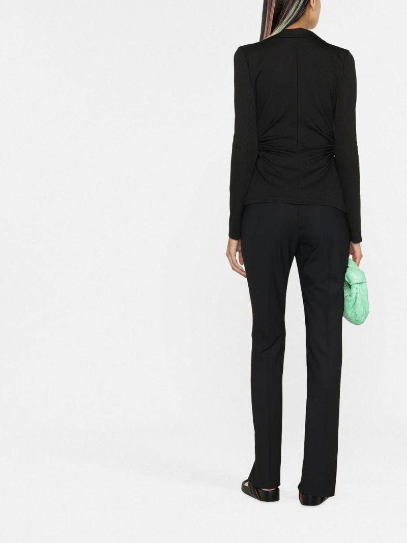Black Florine Straight Leg Trousers
