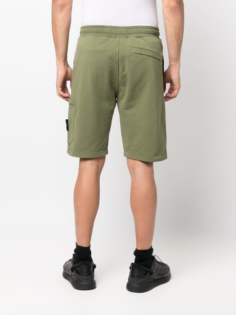 Green Garment Dyed Track Shorts