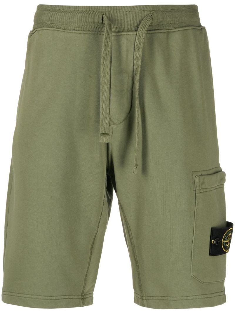 Green Garment Dyed Track Shorts