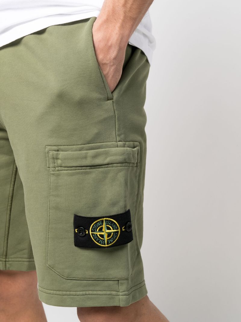 Green Garment Dyed Track Shorts