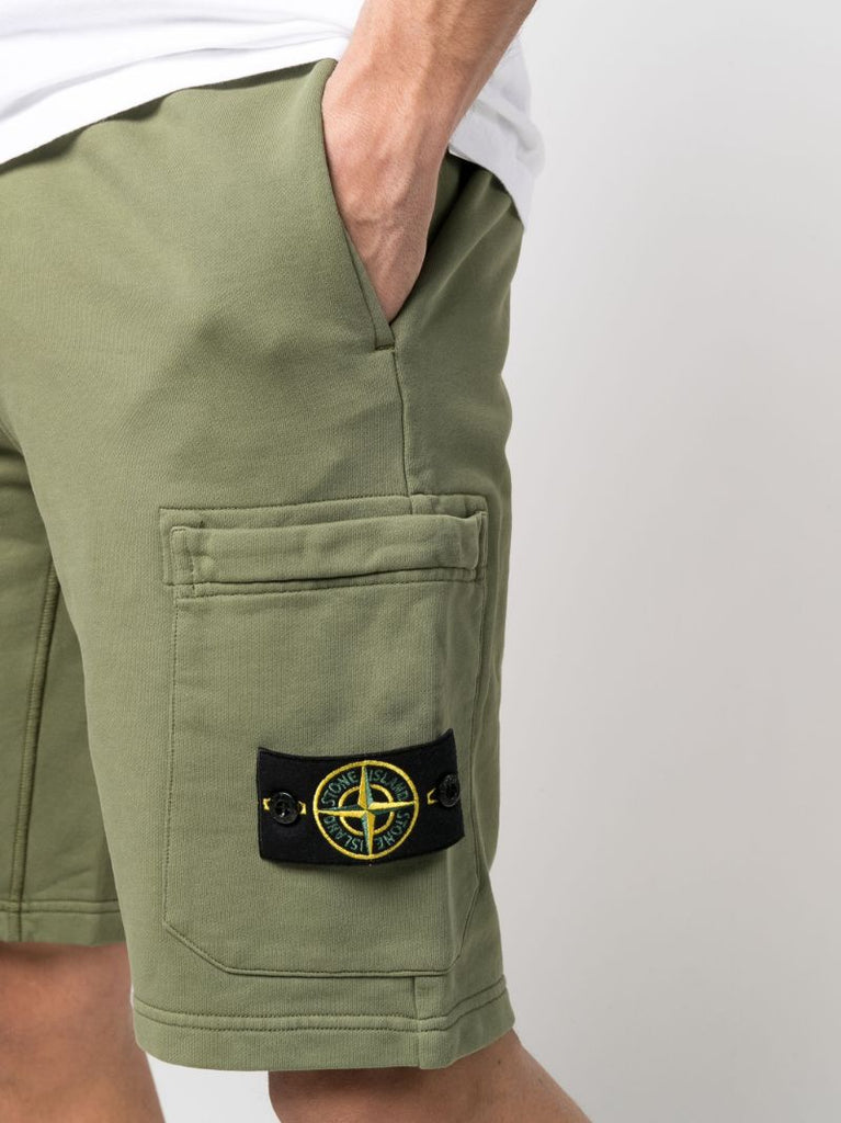 Green Garment Dyed Track Shorts
