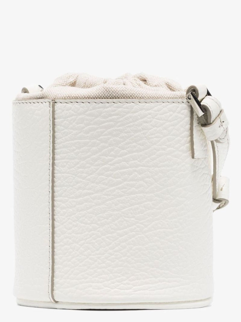 White 5ac Mini Leather Bucket Bag