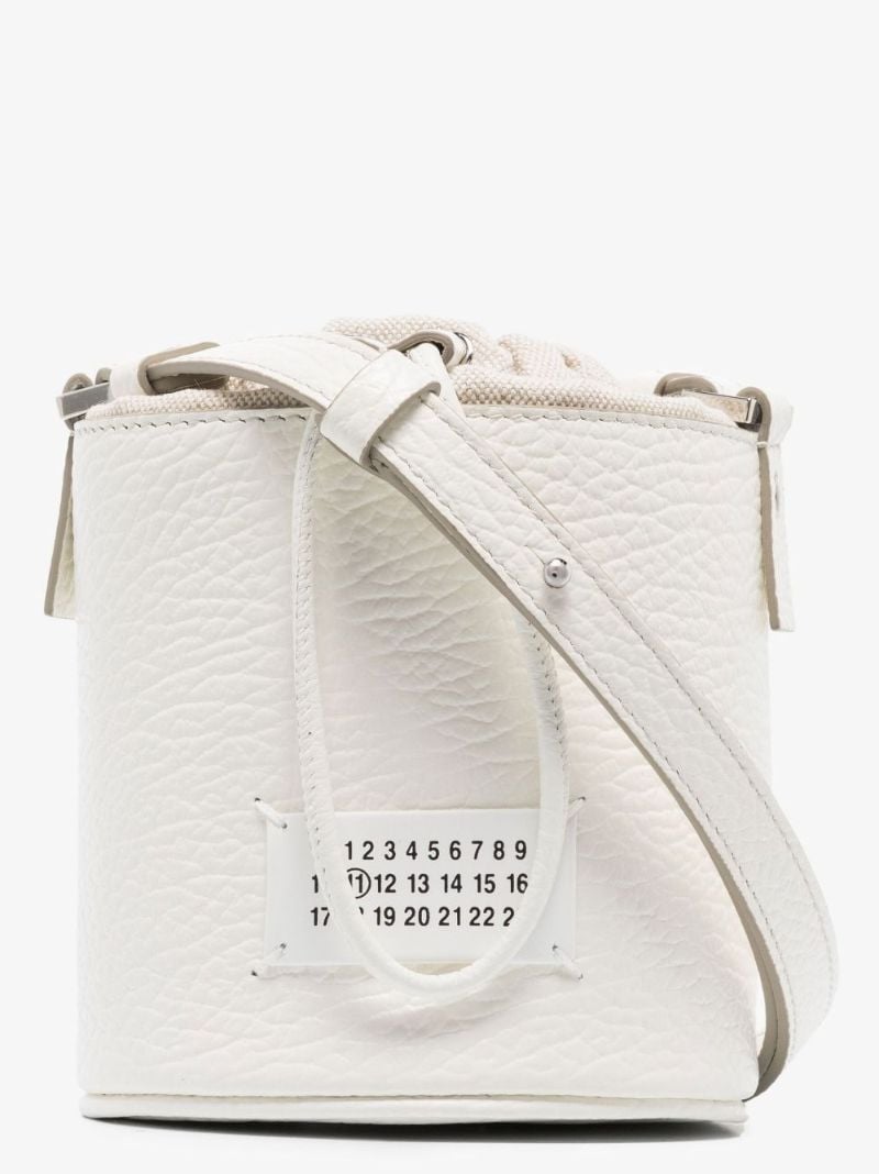 White 5ac Mini Leather Bucket Bag