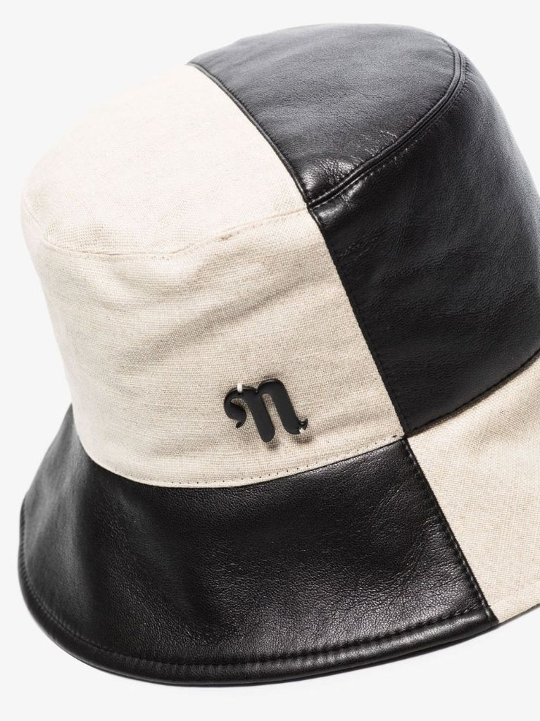 Black and Cream Caran Cotton Bucket Hat