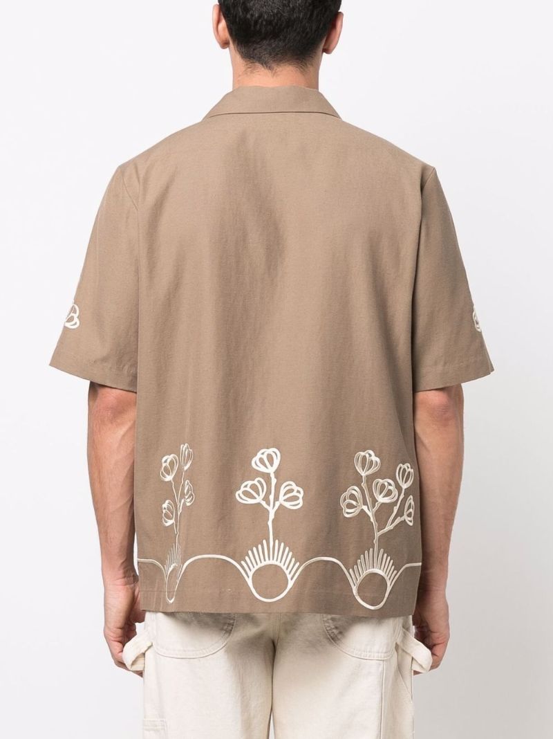 Brown Camp Embroidered Shirt