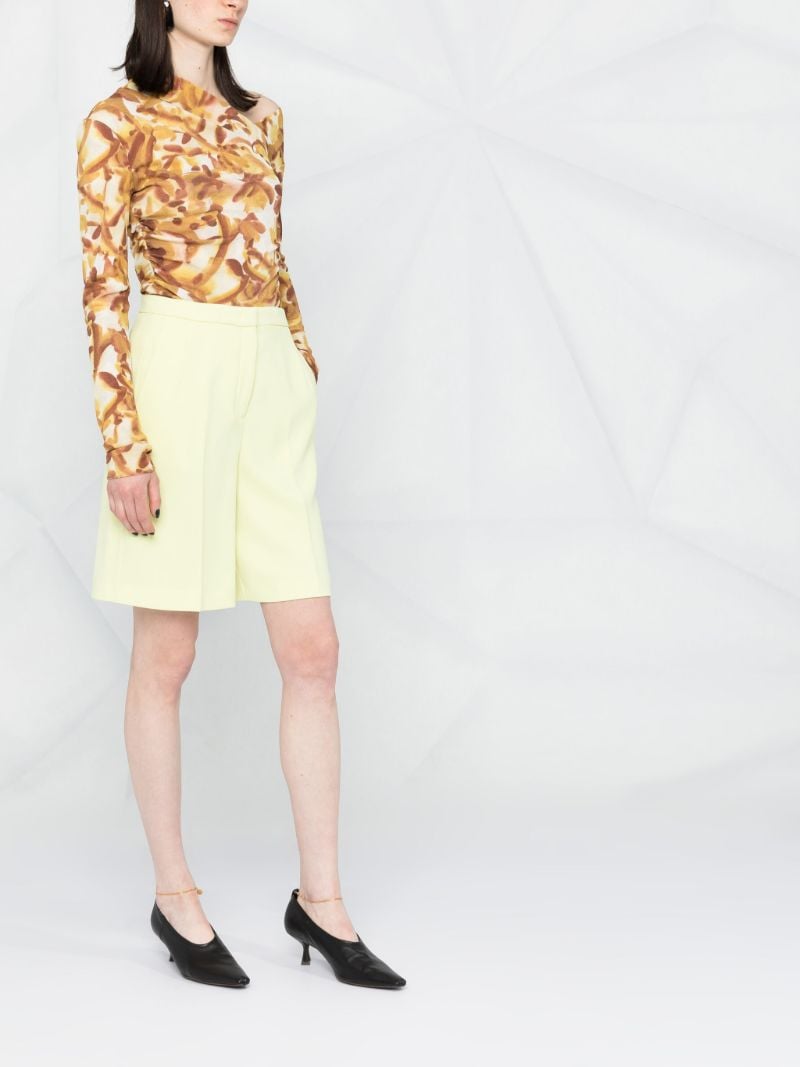 Neutral Lumy Floral Print Mesh Top