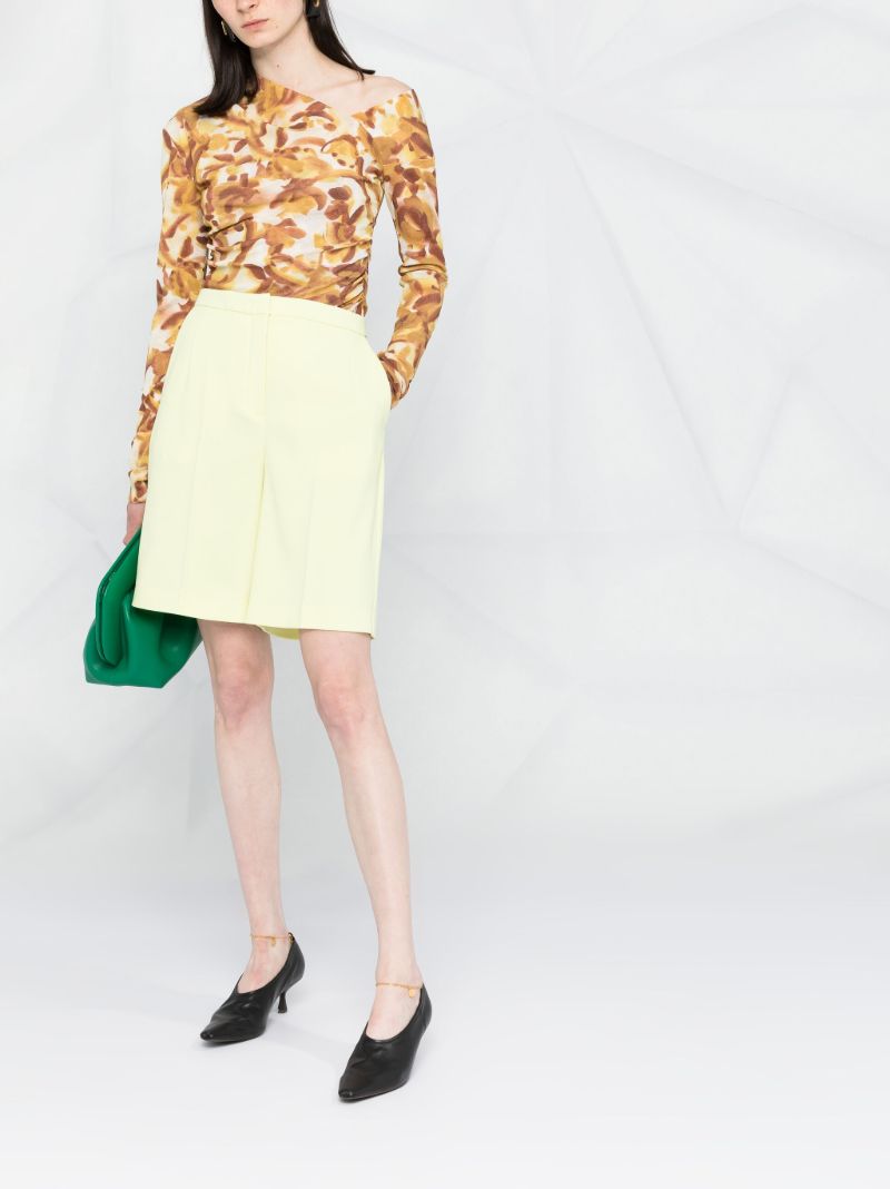 Neutral Lumy Floral Print Mesh Top