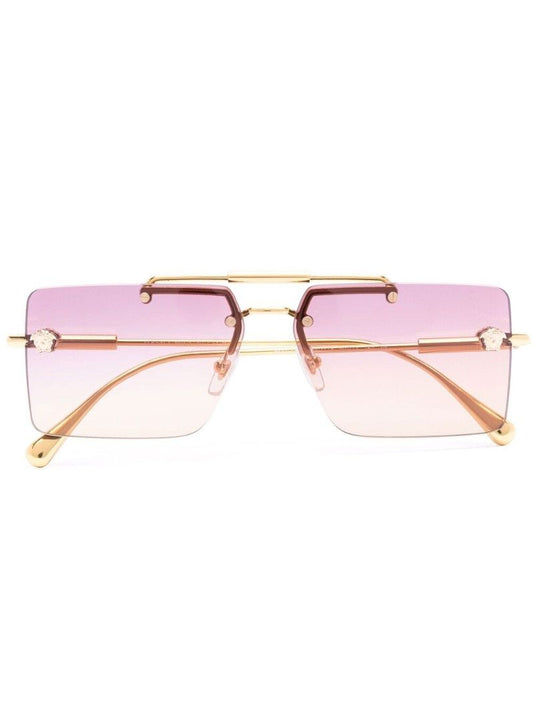 Gold-tone Gradient Square Sunglasses