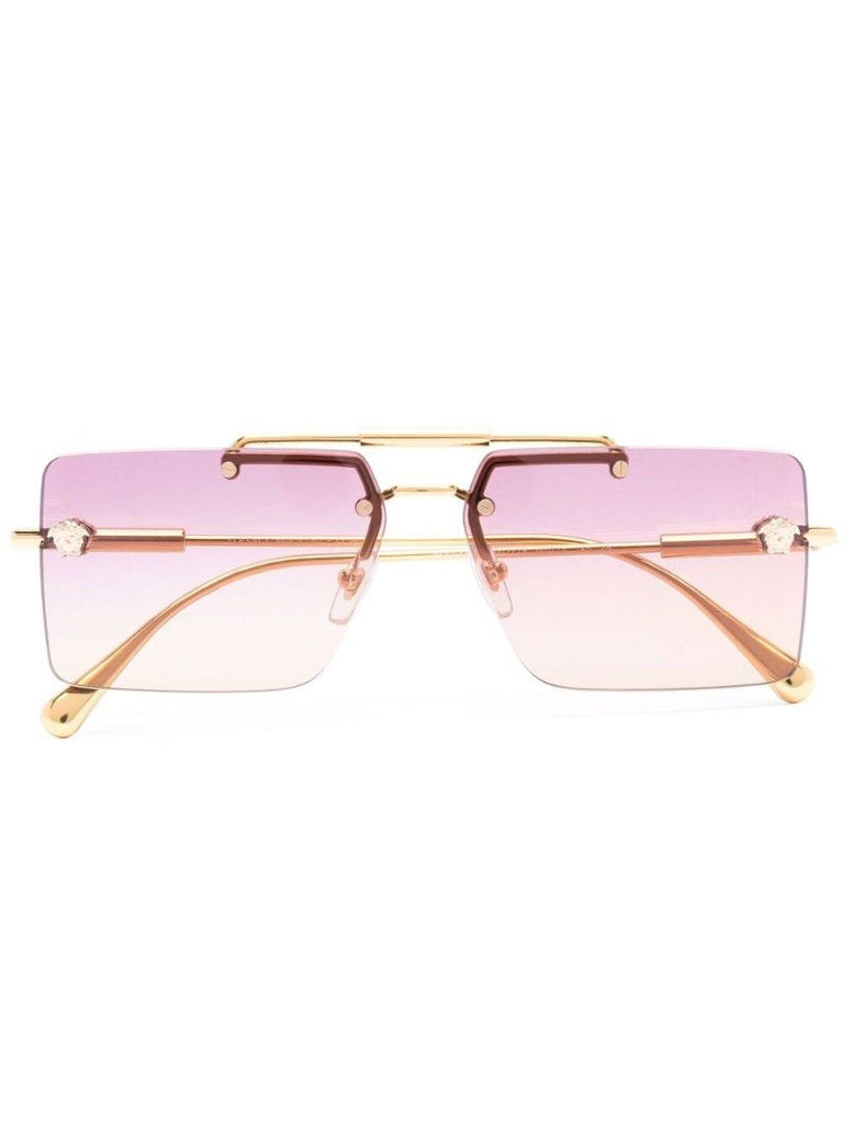 Gold-tone Gradient Square Sunglasses