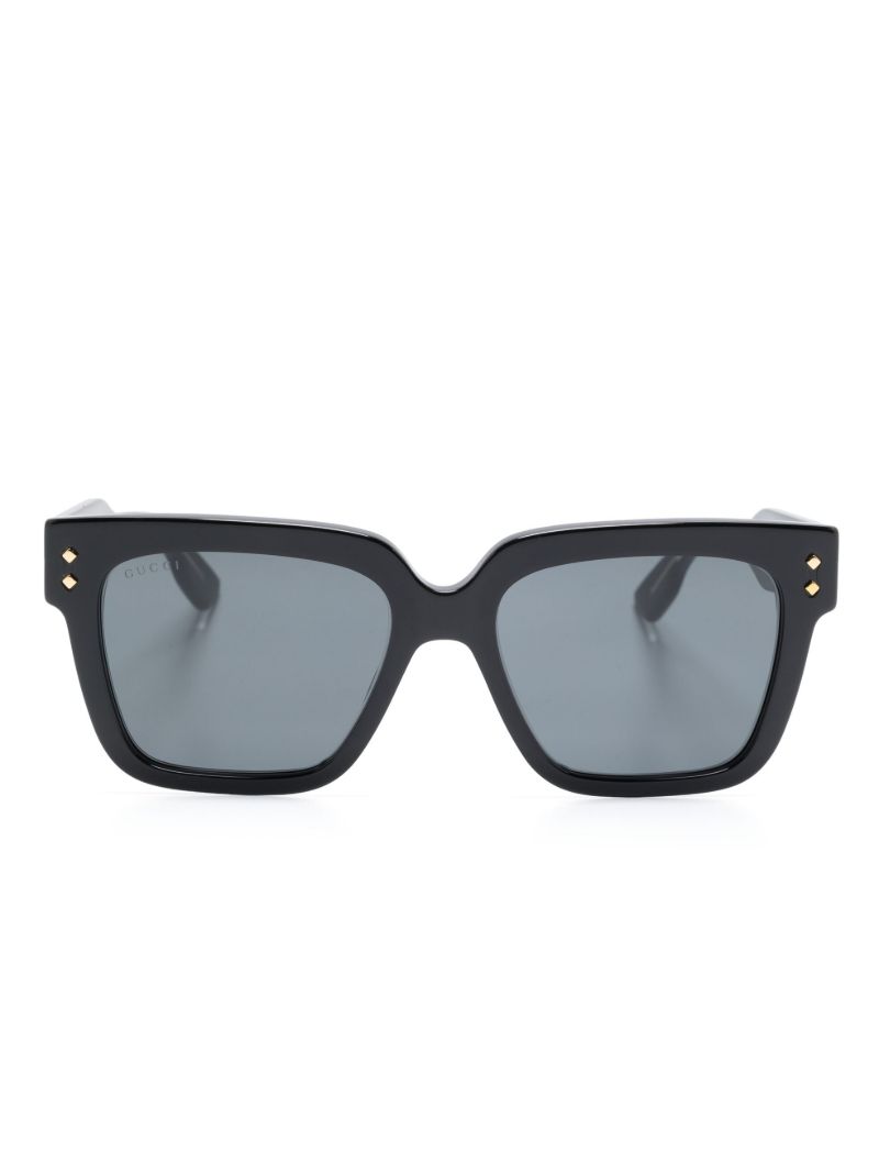 Black Square Frame Tinted Sunglasses