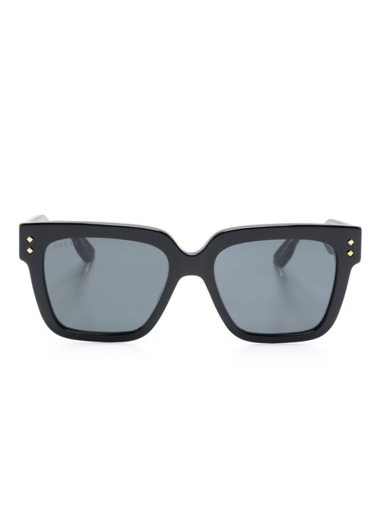 Black Square Frame Tinted Sunglasses