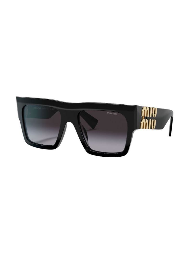 Black Miu Glimpse Square Sunglasses