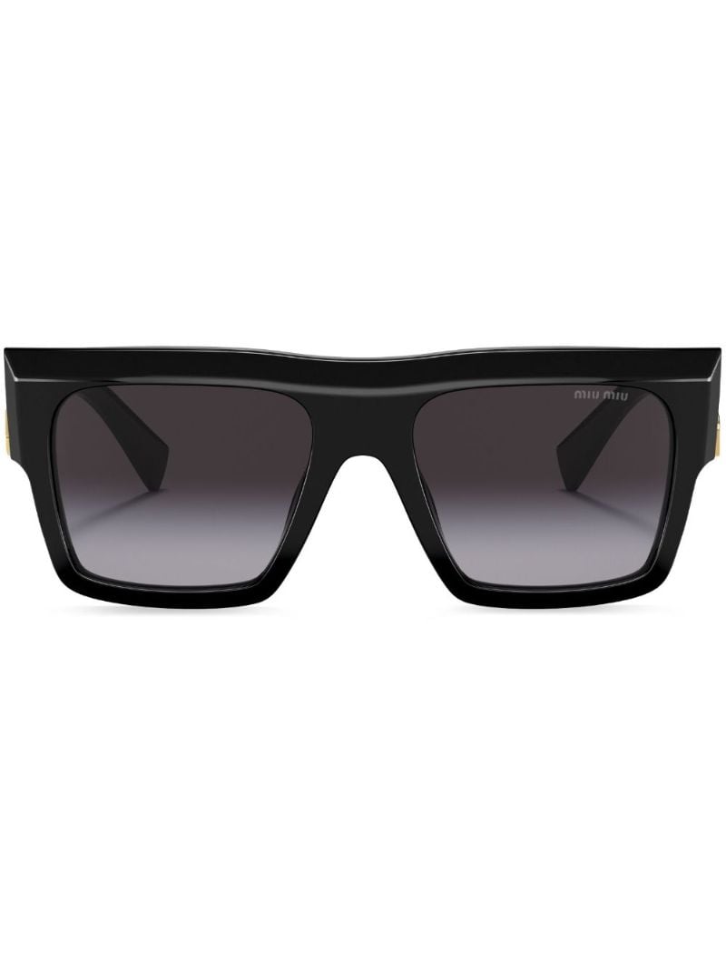 Black Miu Glimpse Square Sunglasses