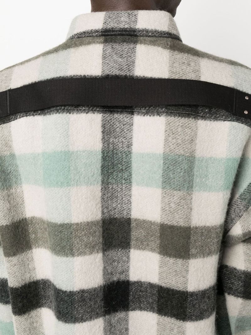 Grey Plaid Shirt Jacket