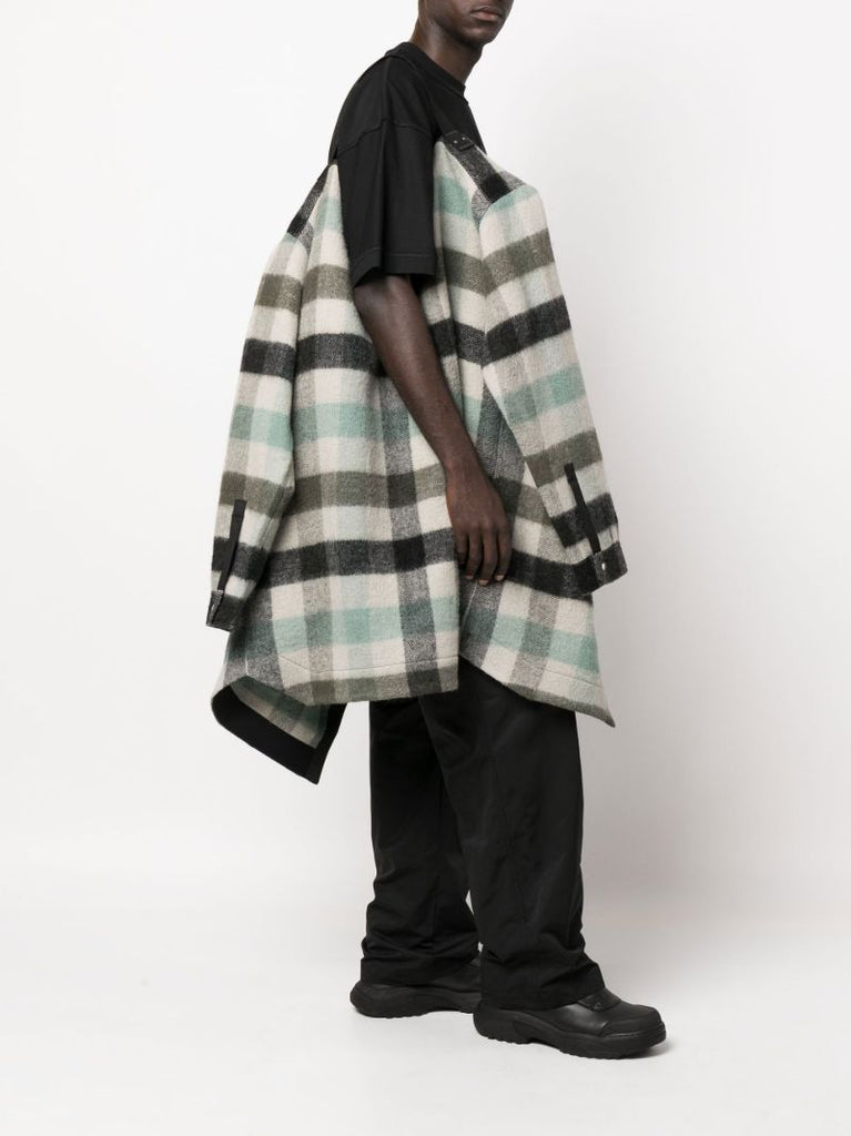 Grey Plaid Shirt Jacket