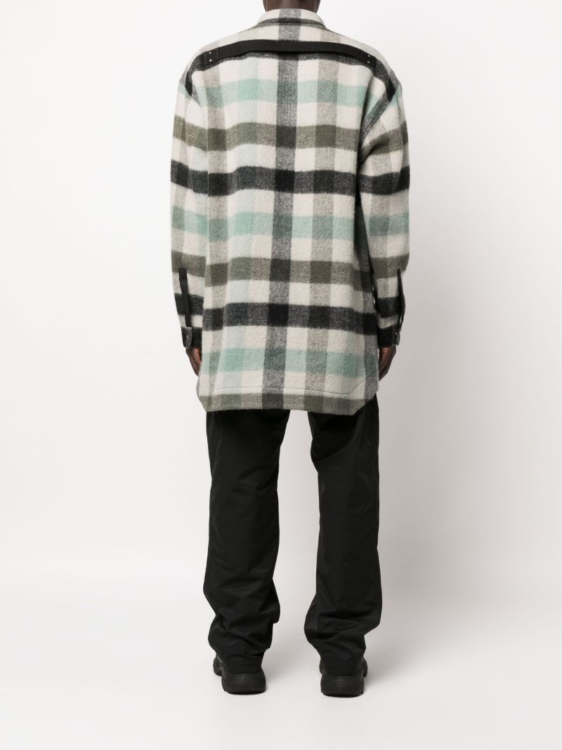 Grey Plaid Shirt Jacket