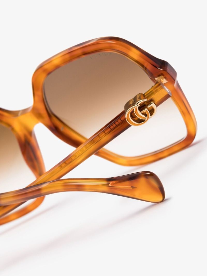 Brown Havana Oversized Square Sunglasses