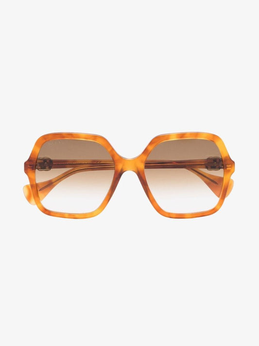 Brown Havana Oversized Square Sunglasses