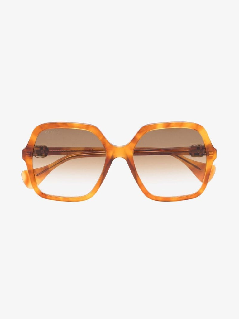 Brown Havana Oversized Square Sunglasses