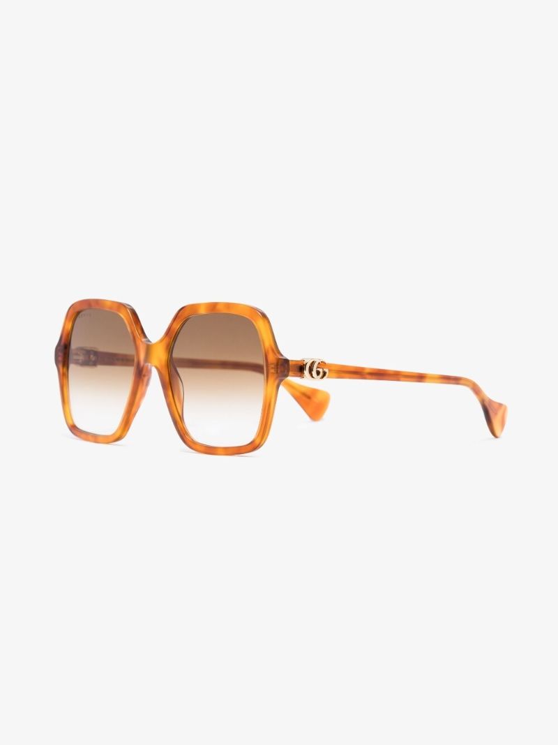 Brown Havana Oversized Square Sunglasses