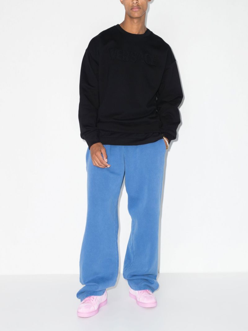 Black Tonal Logo Crew Neck Sweatshirt