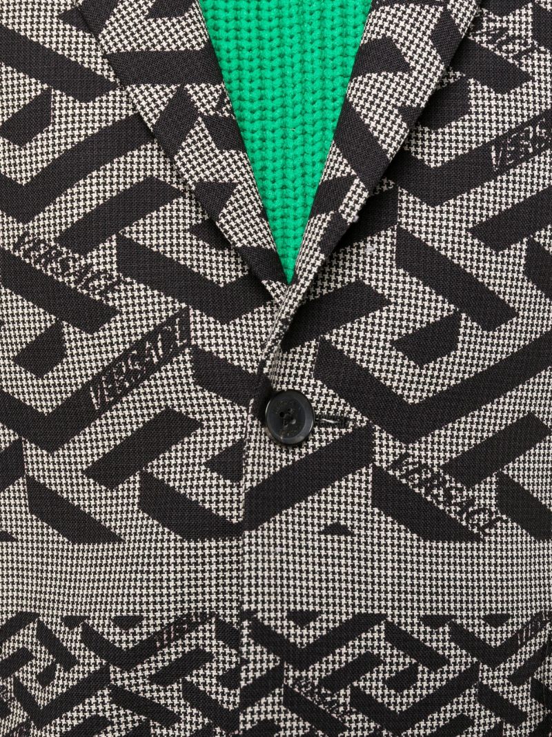 Black La Greca Wool Blazer