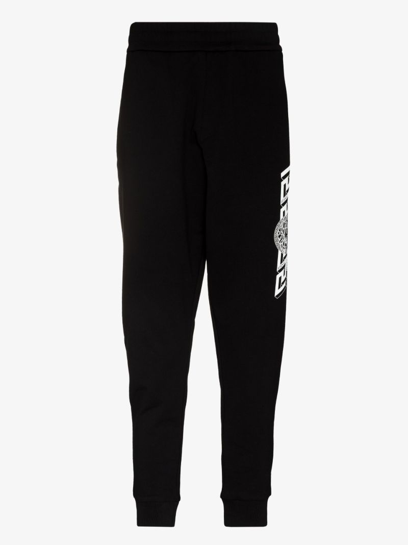 Black Greca Logo Track Pants