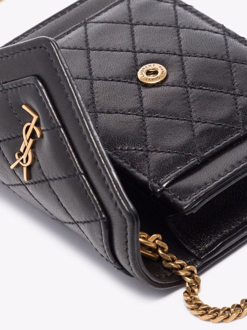 Black Quilted Leather Mini Bag