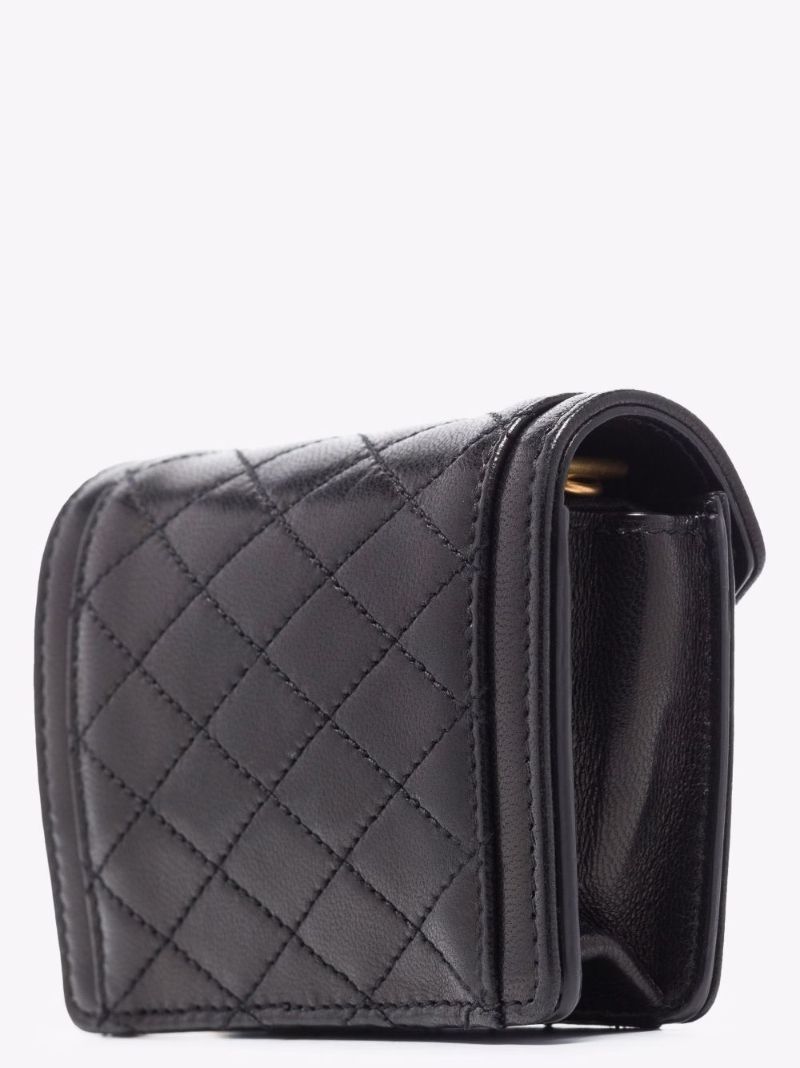 Black Quilted Leather Mini Bag