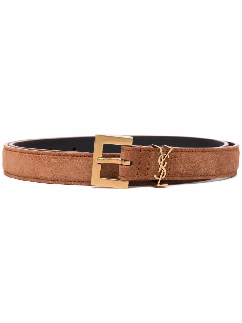Brown Cassandre Suede Belt