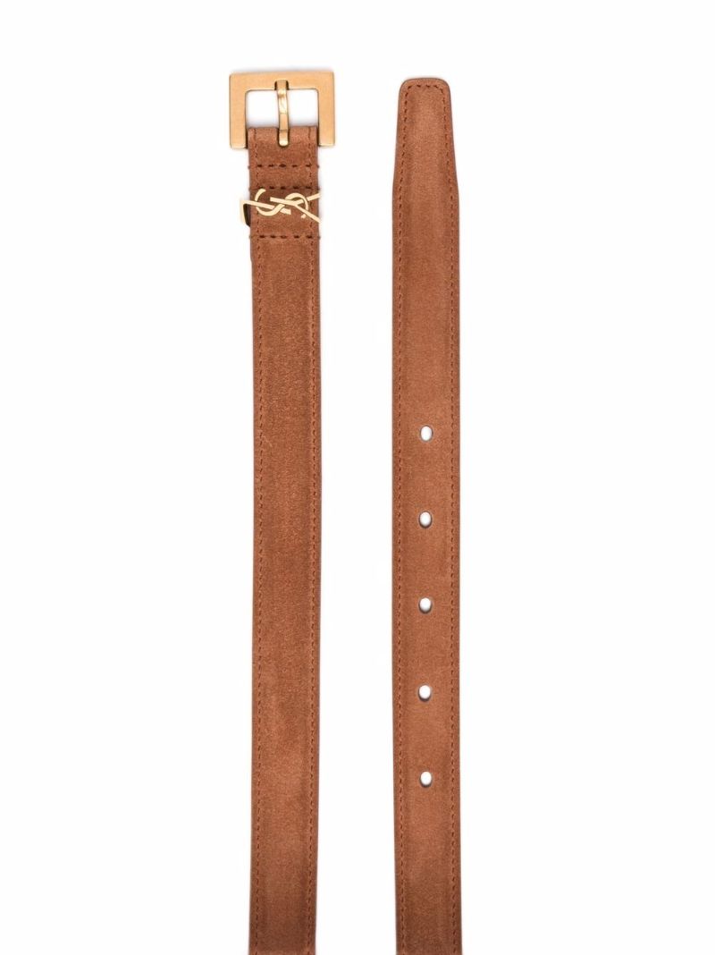 Brown Cassandre Suede Belt