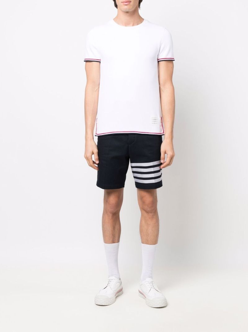 White Striped Trim T-shirt