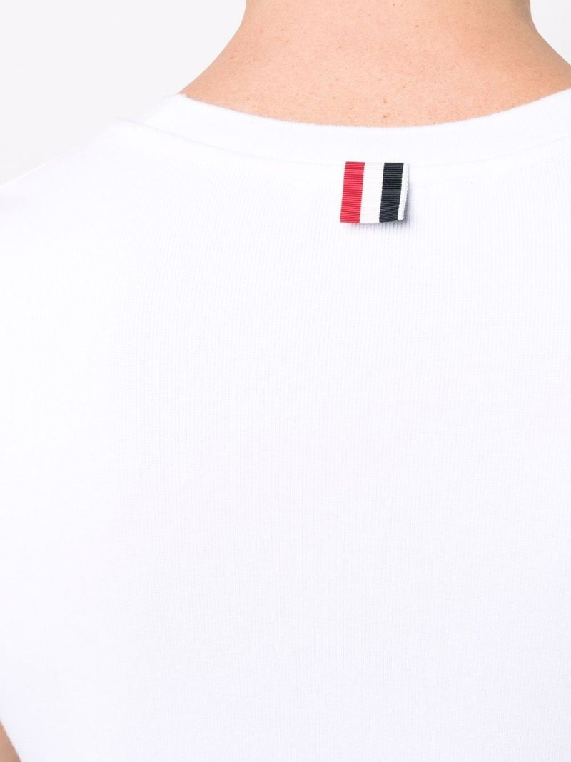 White Striped Trim T-shirt
