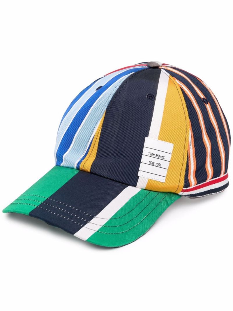 Multicoloured Mogador Striped Baseball Cap