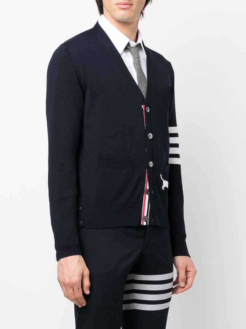 Blue 4-bar Hector Lobster Cardigan